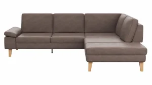 Alternative view of Ecksofa Houston - 2,5-Sitzer, Eckelement und 1-Sitzer mit Abschlussteil rechts,  inkl. Sitztiefenverstellung und Armlehne klappbar, Leder, Dunkelbraun