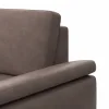 Ecksofa Houston - 1-Sitzer mit Abschlussteil links, Eckelement und 2,5-Sitzer rechts, inkl. Sitztiefenverstellung und Armlehne klappbar, Leder, Dunkelbraun – Bild 3