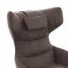 Drehsessel Houston Relax - Größe M, inkl. Relaxfunktion (motorisch), Aufstehhilfe und Kopfstütze, Leder, Dunkelbraun – Bild 3