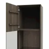 Vitrine Saratoga - links, Buche massiv, silbergrau geölt – Bild 4
