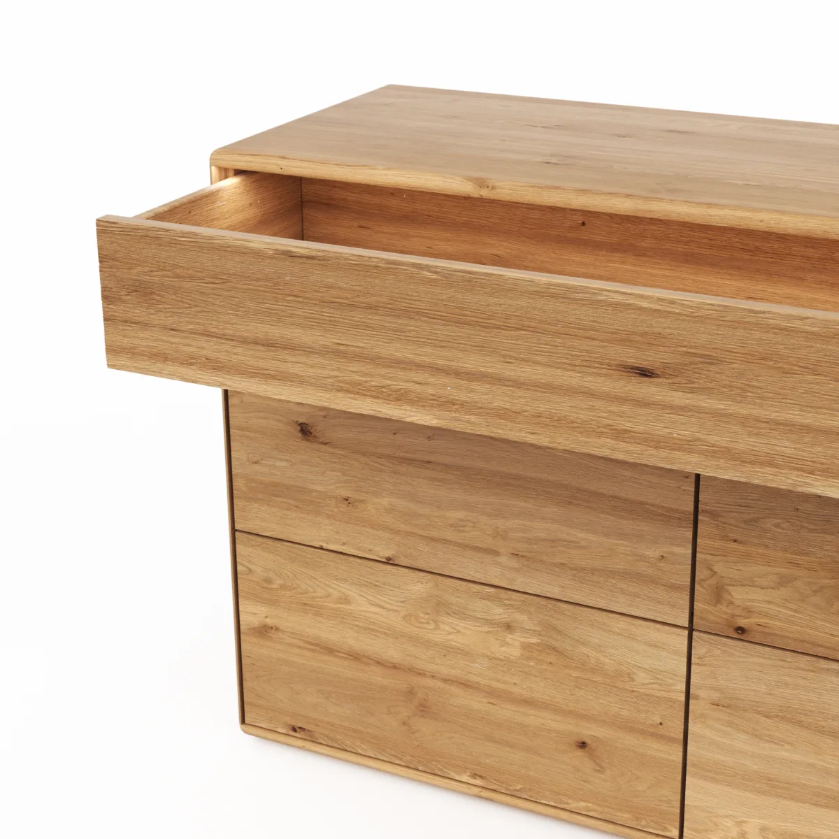 Sideboard Hillsboro - inkl. Beleuchtung, Wildeiche natur, geölt – Bild 4