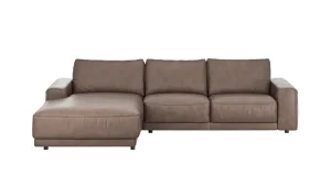 Alternative view of Ecksofa Balok - Longchair groß links mit 2,5-Sitzer, Leder, Dunkelbraun
