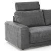 Ecksofa Balok - 2,5-Sitzer mit Longchair groß rechts, inkl. Relaxfunktion (motorisch) und Kopfstütze, Stoff, Anthrazit – Bild 3