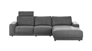 Alternative view of Ecksofa Balok - 2,5-Sitzer mit Longchair groß rechts, inkl. Relaxfunktion (motorisch) und Kopfstütze, Stoff, Anthrazit