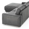 Ecksofa Balok - Longchair groß links mit 2,5-Sitzer, Stoff, Anthrazit – Bild 4