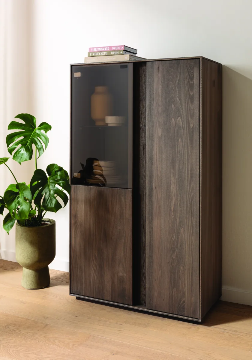 Highboard Saratoga - Buche massiv, silbergrau geölt – Bild 5