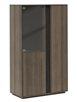 Alternative view of Highboard Saratoga - Buche massiv, silbergrau geölt