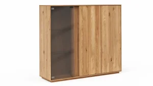 Alternative view of Highboard Saratoga - Wildeiche massiv, natur geölt