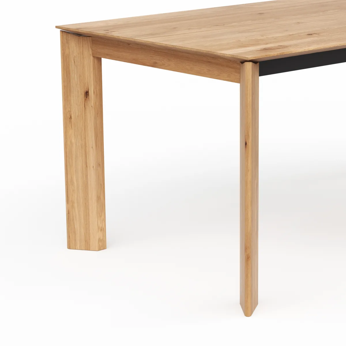 Esstisch Saratoga - ausziehbar, LB ca. 180x95 cm, Wildeiche massiv, natur geölt – Bild 4