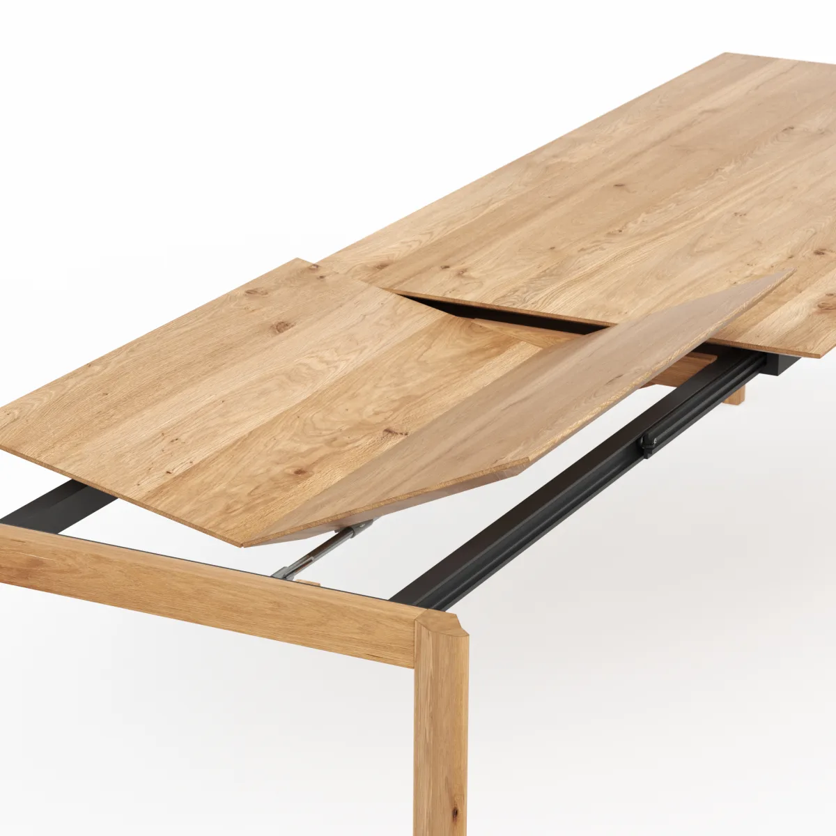 Esstisch Saratoga - ausziehbar, LB ca. 180x95 cm, Wildeiche massiv, natur geölt – Bild 3