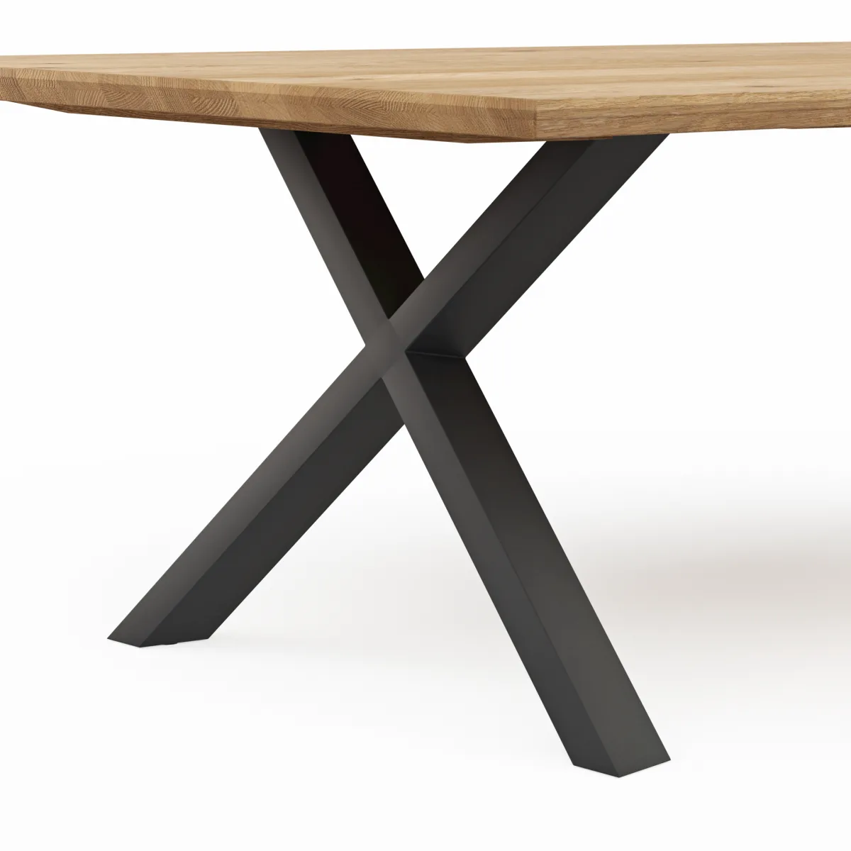 Esstisch Flore - LB ca. 240x120 cm, Wildeiche massiv, natur geölt – Bild 3