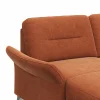 Wohnlandschaft Almyra - Longchair links inkl. Bettkasten und Armlehne klappbar, 2,5-Sitzer inkl. Vorziehsitz (motorisch), Ottomane rechts, Stoff, Kupfer – Bild 3