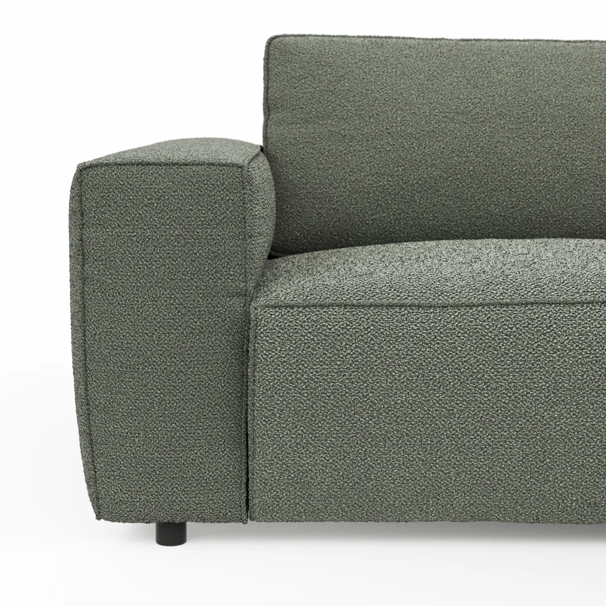 Ecksofa Lilaia - 2-Sitzer links, Ecke, 1,5-Sitzer Tief, Stoff, Olivgrün – Bild 3