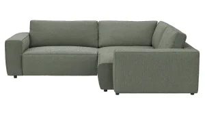 Alternative view of Ecksofa Lilaia - 2-Sitzer links, Ecke, 1,5-Sitzer Tief, Stoff, Olivgrün