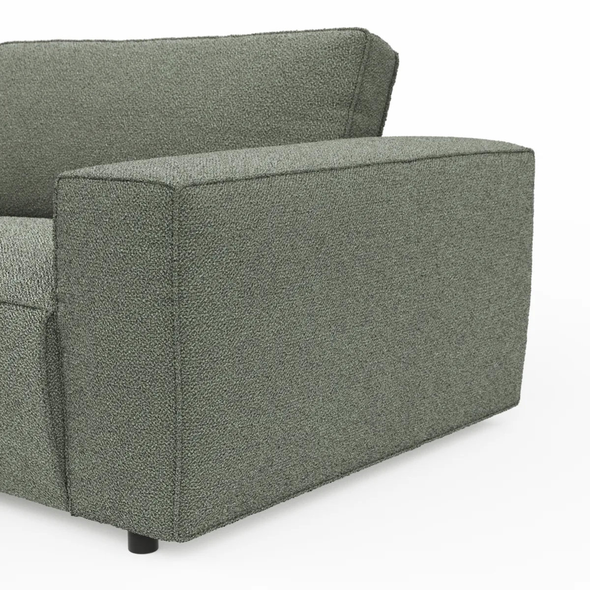 Ecksofa Lilaia - 1,5-Sitzer Tief, Ecke, 2-Sitzer rechts, Stoff, Olivgrün – Bild 3