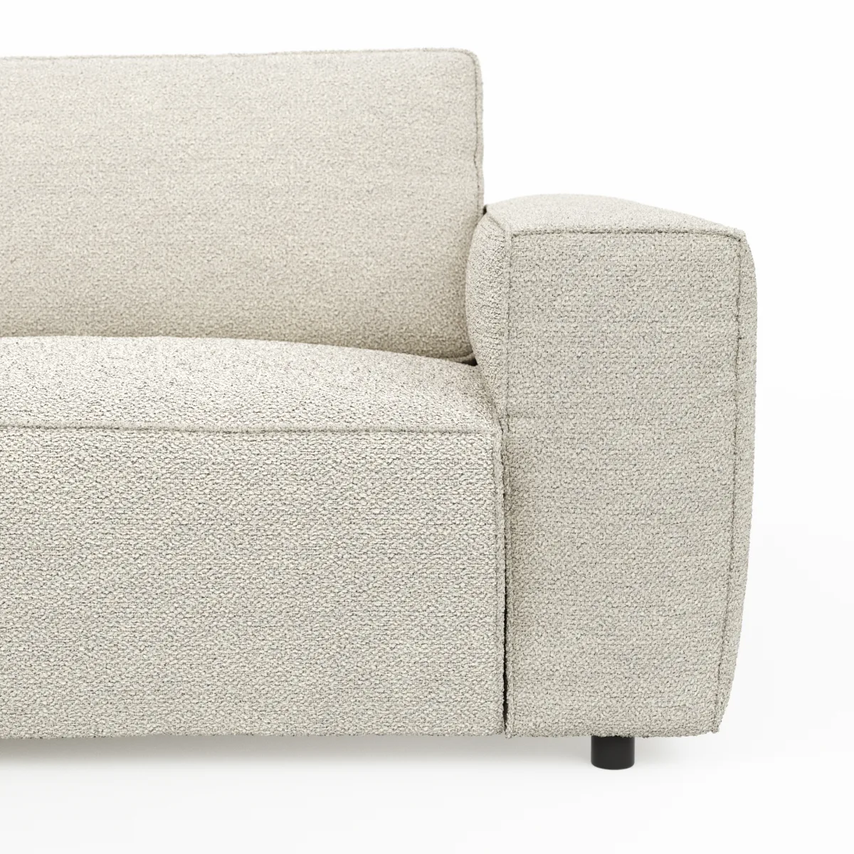 Ecksofa Lilaia - 1,5-Sitzer Tief, Ecke, 2-Sitzer rechts, Stoff, Creme – Bild 3
