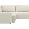 Ecksofa Lilaia - 1,5-Sitzer Tief, Ecke, 2-Sitzer rechts, Stoff, Creme – Bild 2