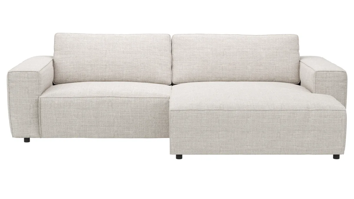 Ecksofa Lilaia - 1,5-Sitzer XL mit Chaise Longue XL rechts, Stoff, Kaschmir – Bild 2