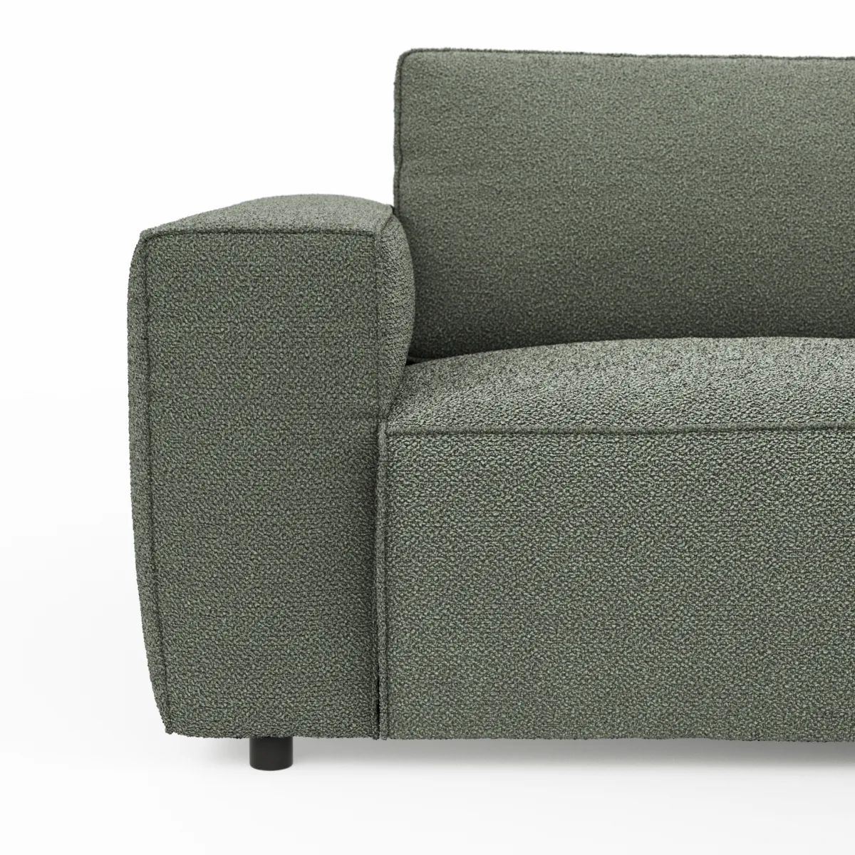 Ecksofa Lilaia - 1,5-Sitzer XL mit Chaise Longue XL rechts, Stoff, Olivgrün – Bild 3