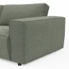 Ecksofa Lilaia - Chaise Longue XL mit 1,5-Sitzer XL rechts, Stoff, Olivgrün – Bild 4