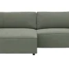 Ecksofa Lilaia - Chaise Longue XL mit 1,5-Sitzer XL rechts, Stoff, Olivgrün – Bild 2