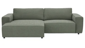 Alternative view of Ecksofa Lilaia - Chaise Longue XL mit 1,5-Sitzer XL rechts, Stoff, Olivgrün