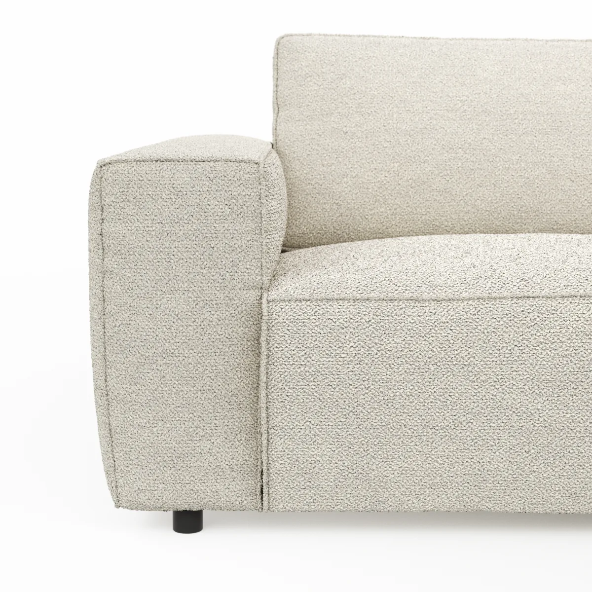 Ecksofa Lilaia - 1,5-Sitzer XL mit Chaise Longue XL rechts, Stoff, Creme – Bild 3