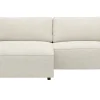 Ecksofa Lilaia - Chaise Longue XL mit 1,5-Sitzer XL rechts, Stoff, Creme – Bild 2