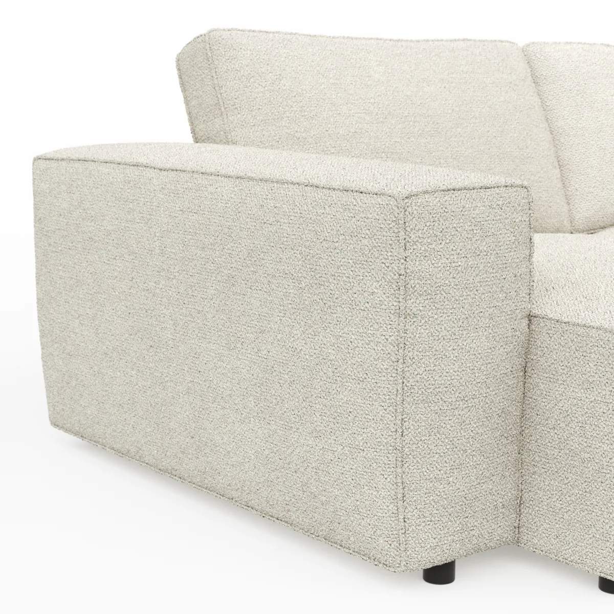 Bigsofa Lilaia - 3-Sitzer Tief, Stoff, Creme – Bild 4