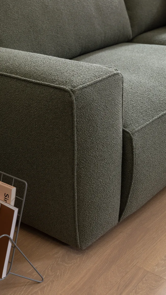 Sofa Lilaia - 1,5-Sitzer XL mit 1,5-Sitzer XL Tief, Stoff, Olivgrün – Bild 4