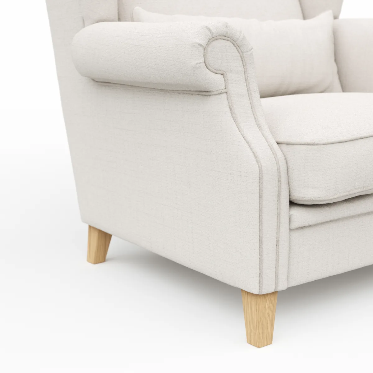 Sessel Mapleton - Stoff, Creme – Bild 3