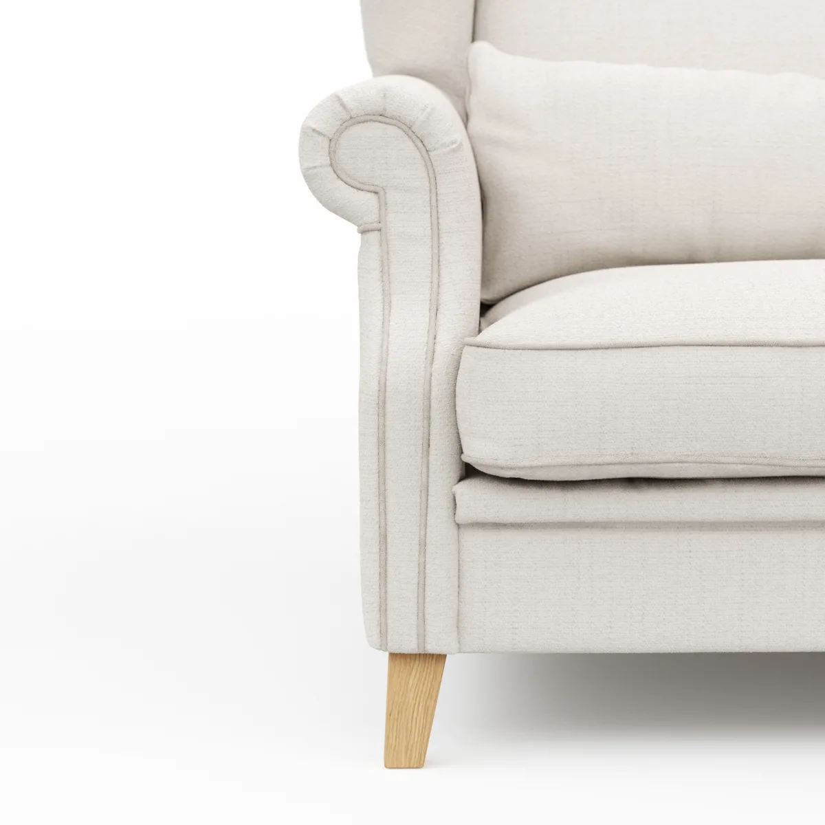 Sessel Mapleton - Stoff, Creme – Bild 2