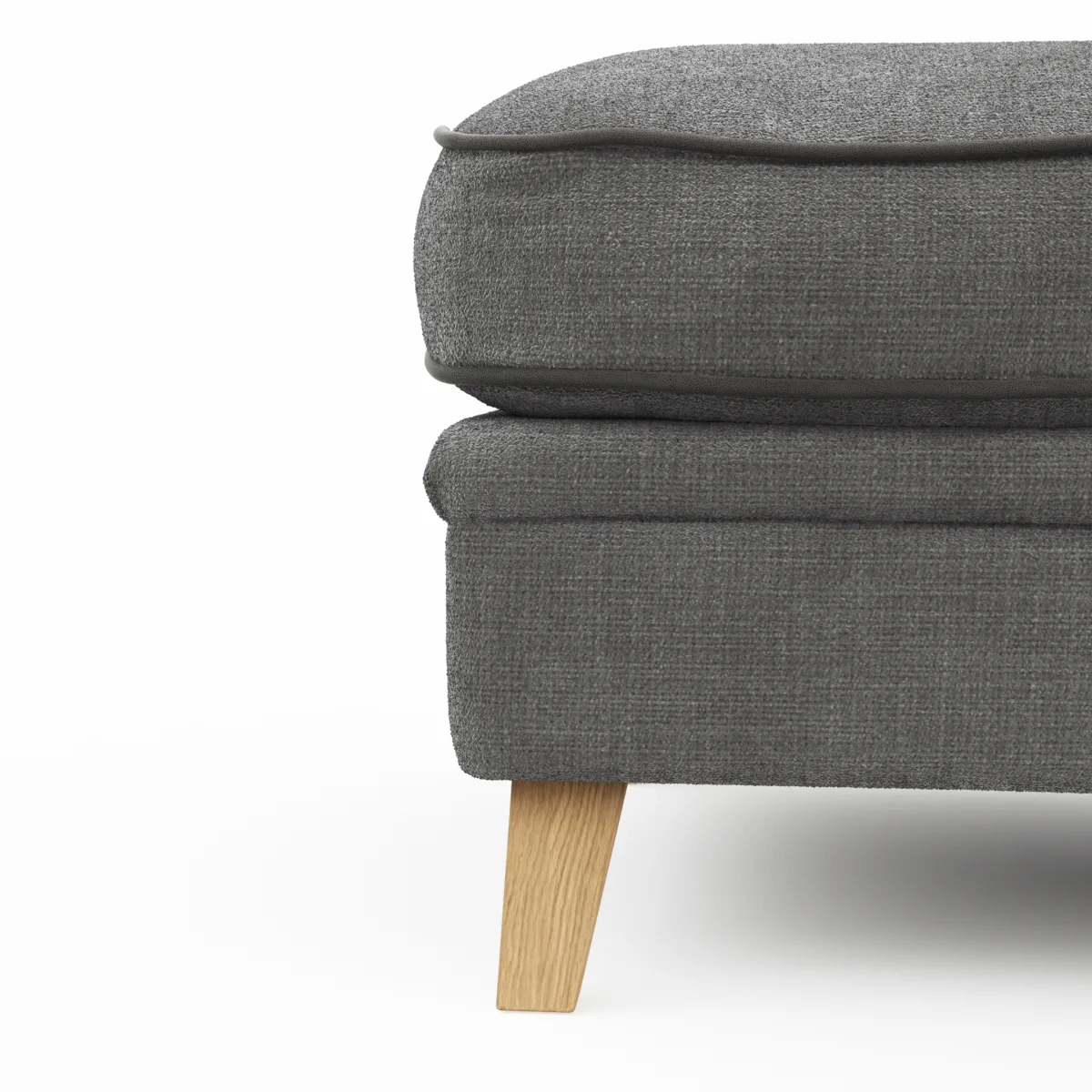 Hocker Mapleton - Stoff, Anthrazit – Bild 2