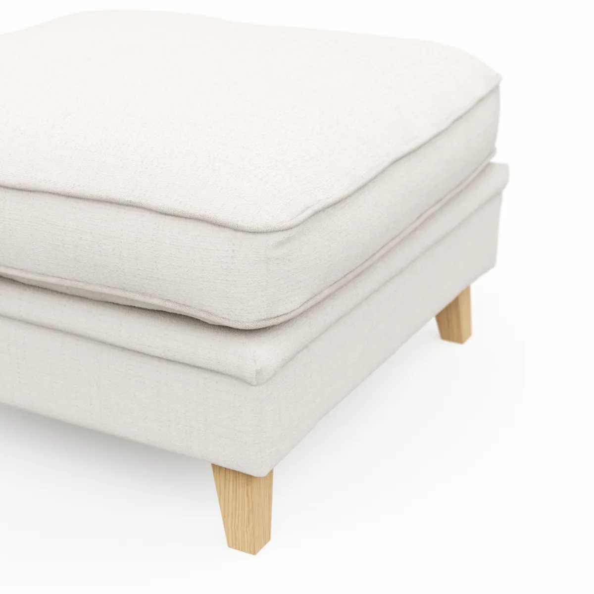 Hocker Mapleton - Stoff, Creme – Bild 2