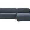 Ecksofa Denver - 2,5-Sitzer mit Longchair rechts, inkl. Sitzvorzug (motorisch), Stoff, Blau – Bild 2
