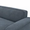 Ecksofa Denver - Longchair links mit 2,5-Sitzer, Stoff, Blau – Bild 3