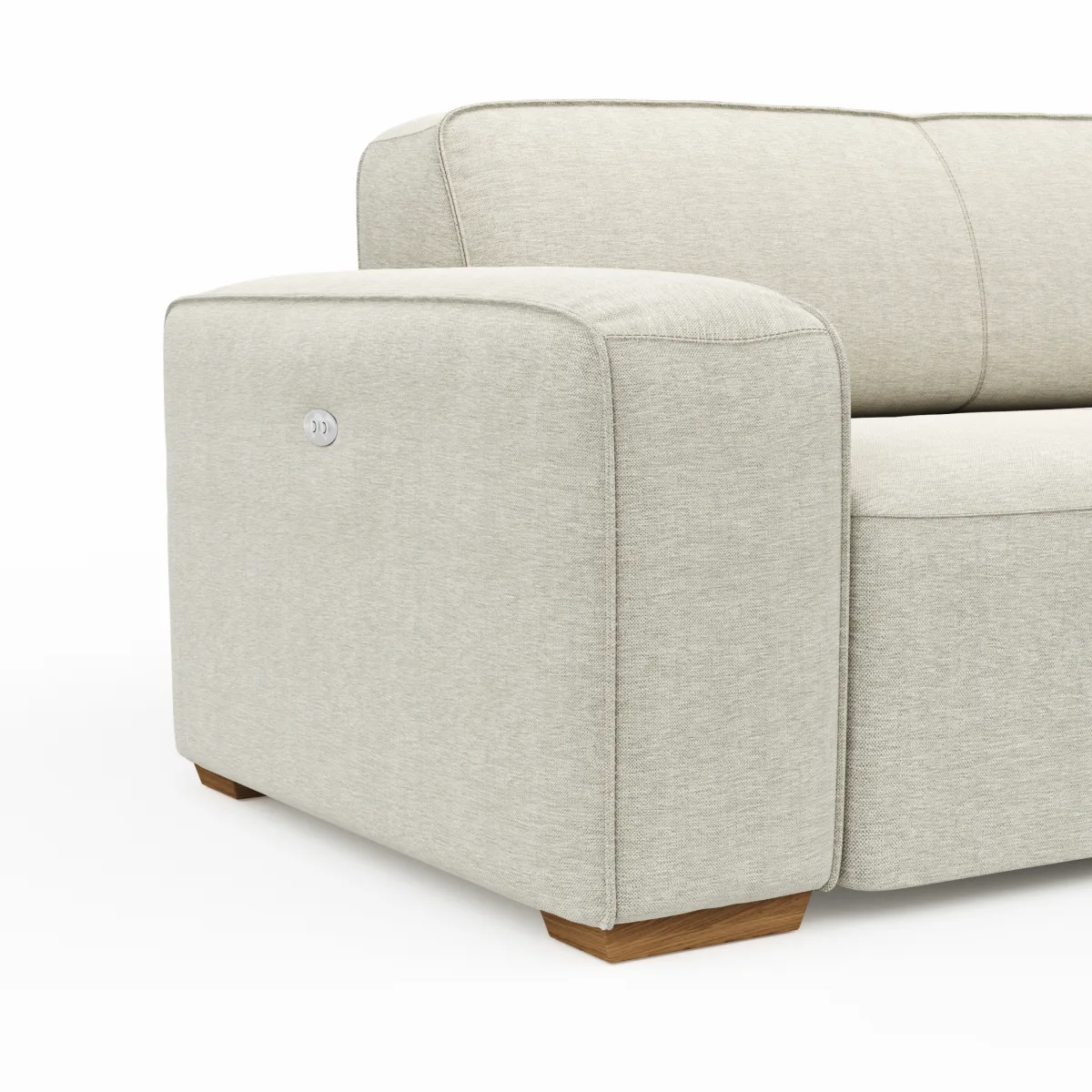 Sofa Denver - 2,5-Sitzer, inkl. Sitzvorzug (motorisch), Stoff, Natur – Bild 3