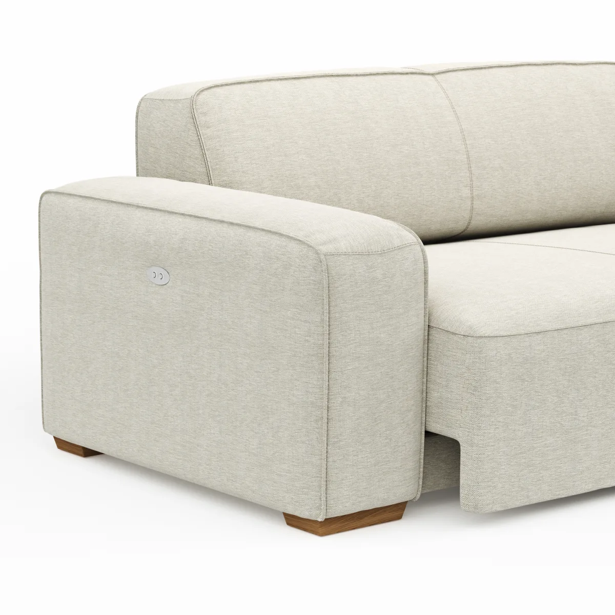 Sofa Denver - 2,5-Sitzer, inkl. Sitzvorzug (motorisch), Stoff, Natur – Bild 4
