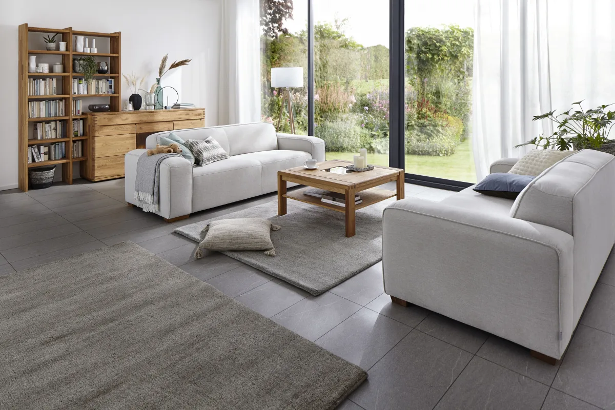 Sofa Denver - 2,5-Sitzer, inkl. Sitzvorzug (motorisch), Stoff, Natur – Bild 5