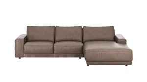 Alternative view of Ecksofa Balok - 2,5-Sitzer mit Longchair groß rechts, Leder, Dunkelbraun