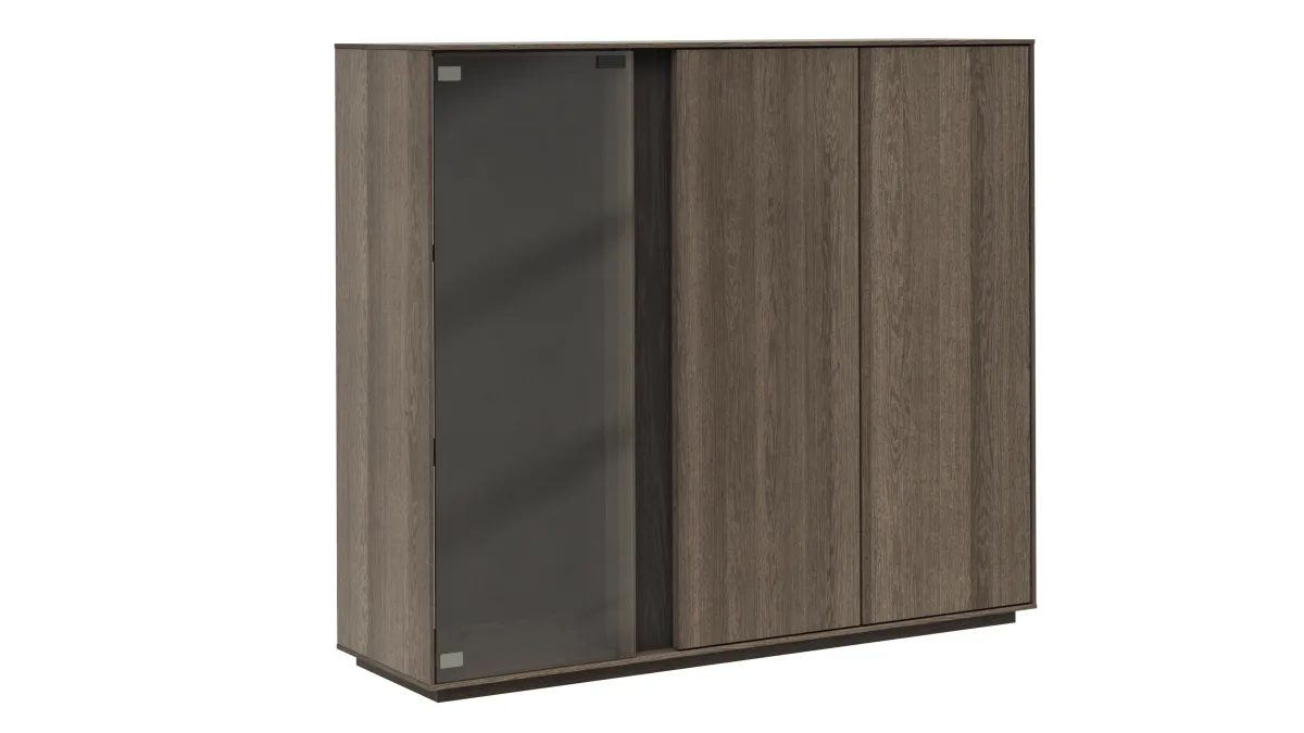 Highboard Saratoga - Buche massiv, silbergrau geölt – Bild 2