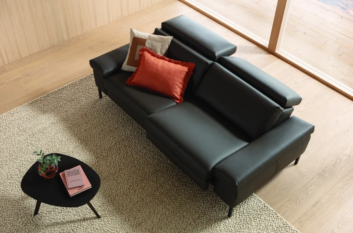 Couchtisch Venus - BHT ca. 65x40x49 cm, HPL, Schwarz