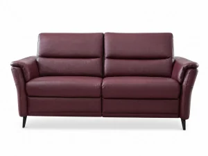 Sofa Porto Alegre - 2-Sitzer, Leder, Kirschrot