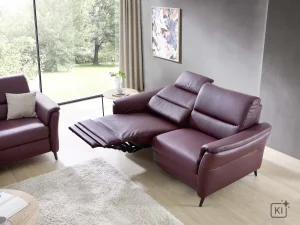 Alternative view of Sofa Porto Alegre - 2-Sitzer mit TV-Funktion motorisch, Leder, Kirschrot