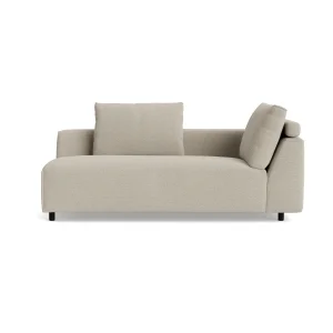 Longchair Sorano - freistehend, Stoff, Graubeige