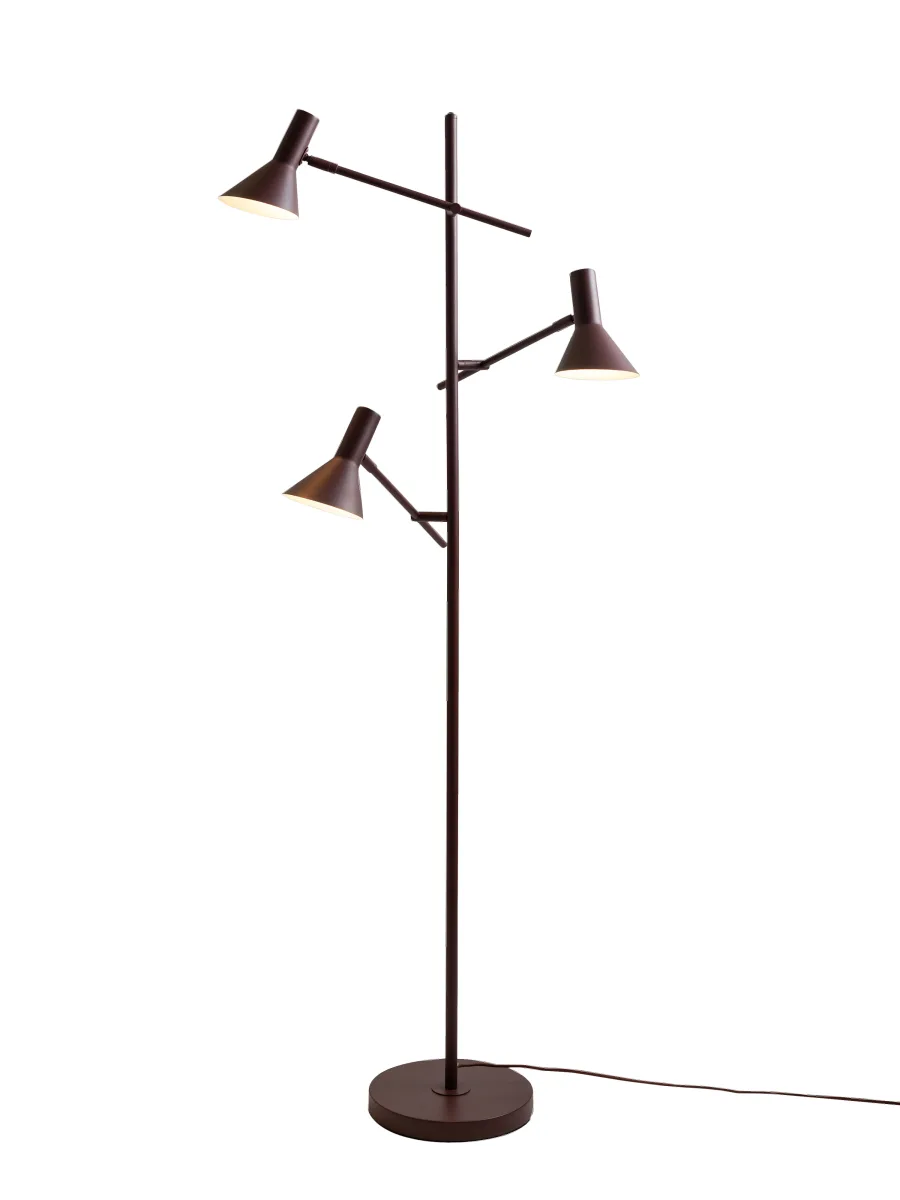 Stehleuchte - BH ca. 59x171 cm, Burgunderrot