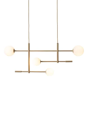 Hängeleuchte - BH ca. 97x215 cm, Beige