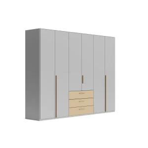 Drehtürenschrank Caluma - B. ca. 300cm, Lack, Taupe