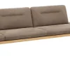 Bank Kamari - Breite ca. 228cm, Seitenteile verstellbar, Stoff, Schlamm