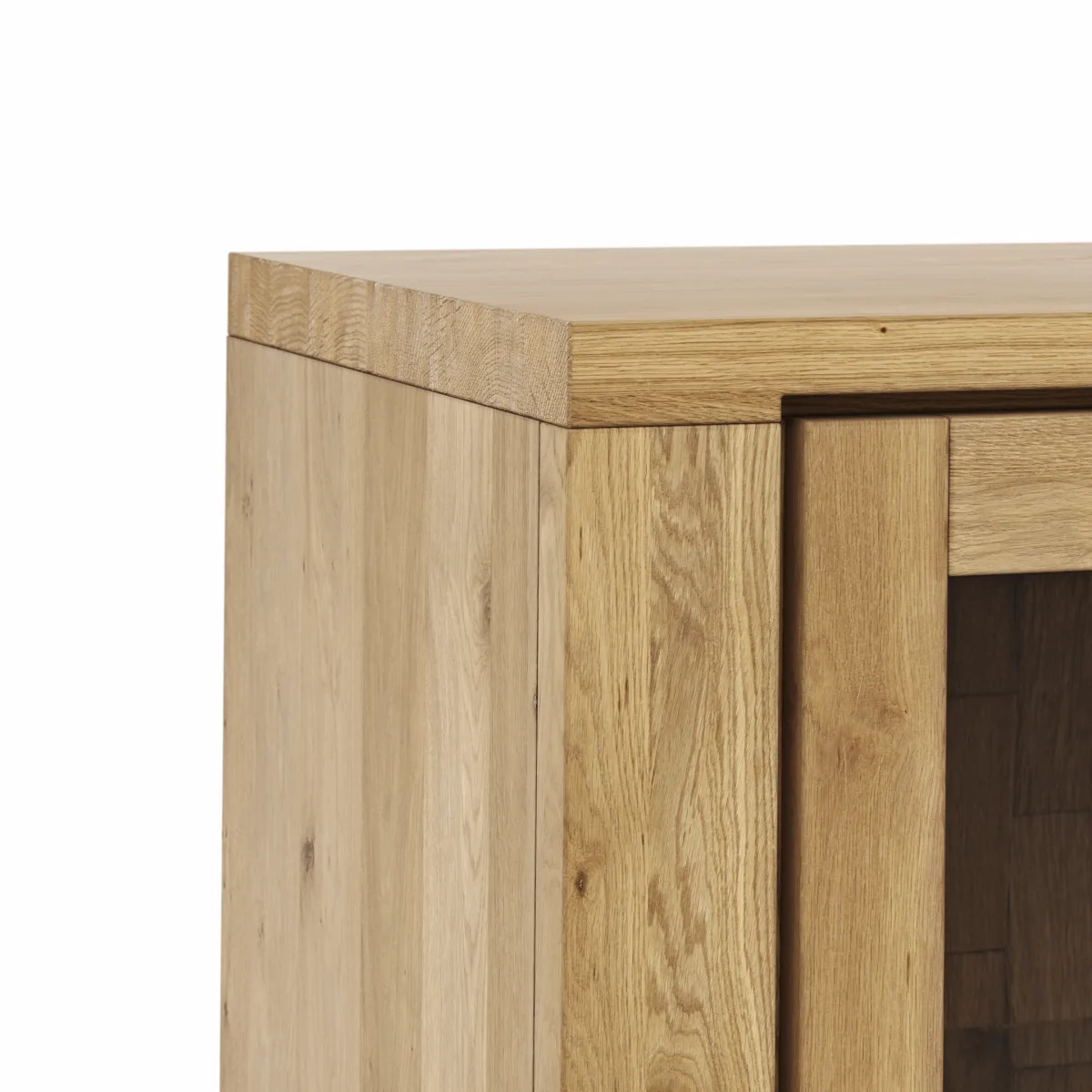 Highboard Bakersfield - Rückwand mit Holzschindeln, Asteiche massiv, geölt – Bild 2